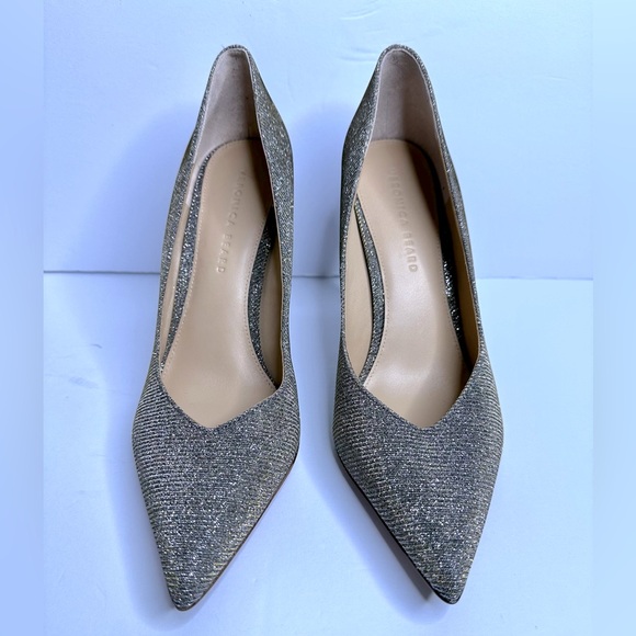 NWOB Veronica Beard Nathalia Pointed Toe Pump size 10, Metallic Silvergold - Picture 13 of 14